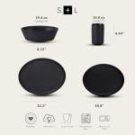 Charcoal 32-Piece Stoneware Dinnerware Set