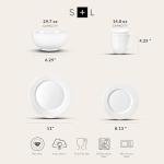 16-Piece White Basket Weave Dinnerware Set