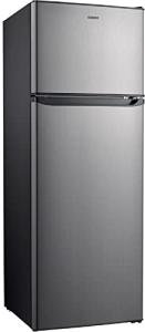 Stainless Steel Dual Door Refrigerator with Freezer