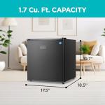 Black Mini Fridge with Freezer, 1.7 Cubic Feet