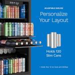 120 Can Beverage Cooler with Glass Door