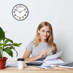 Quiet Modern Wall Clock - 10" Black Design