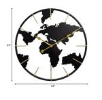 Modern Metal Wall Clock - 61 cm Silent Design