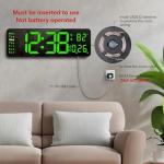 Digital Wall Clock with Remote and Big Display