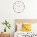 Foxtop 12-Inch Gold Silent Wall Clock