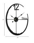 Large Silent Black Metal Wall Clock
