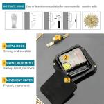 Gold 23.6-Inch Large Silent Wall Clock with Crystals