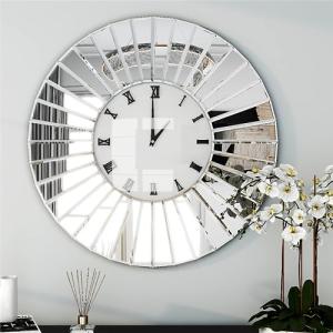 Modern 24" Mirrored Wall Clock for Any Room