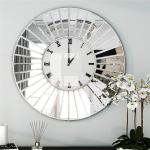 Modern 24" Mirrored Wall Clock for Any Room