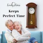 Stylish Silent Wooden Pendulum Wall Clock