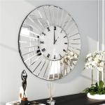 Modern 24" Mirrored Wall Clock for Any Room