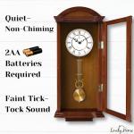 Stylish Silent Wooden Pendulum Wall Clock