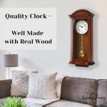 Stylish Silent Wooden Pendulum Wall Clock