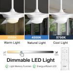 Reiga 52-Inch Modern Ceiling Fan with Remote