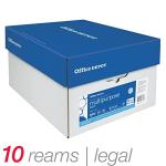 Bright Legal Copy Paper, 8.5" x 14", 10 Reams