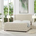 Brooklyn King Upholstered Shelter Headboard Set