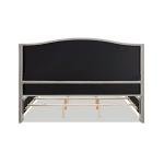 Marcella King Upholstered Shelter Headboard in Silver Grey