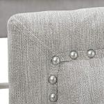 Marcella King Upholstered Shelter Headboard in Silver Grey