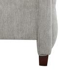 Marcella King Upholstered Shelter Headboard in Silver Grey