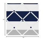 Navy Blue and Gray Fabric Photo Bulletin Board