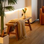 Rustic Farmhouse Wooden Entryway Bench – 31.5in