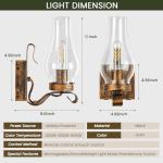 Battery Operated Rustic Wall Sconces Set of 2