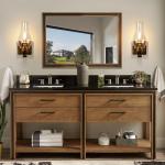 Battery Operated Rustic Wall Sconces Set of 2