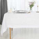 D'Moksha Homes Snow White Rectangular Table Linen