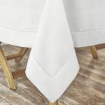 D'Moksha Homes Snow White Rectangular Table Linen