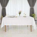 D'Moksha Homes Snow White Rectangular Table Linen