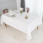 D'Moksha Homes Snow White Rectangular Table Linen