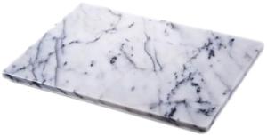 White Marble Pastry Board 16x20 Inch with Rubber Feet