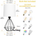 Modern Set of 2 Bedside Table Lamps