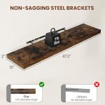 Rustic 12" Deep Floating Shelves - Set of 2