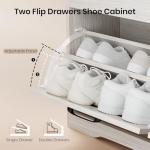 VitoEone White Storage Bench with Cushion