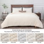 Soft Fluffy Cream Queen Comforter Set with Pillows