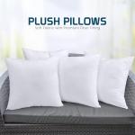 Set of 4 White Throw Pillows - 22x22 Inches