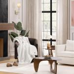 UGG Euphoria White Faux Fur Throw Blanket