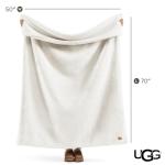 UGG Euphoria White Faux Fur Throw Blanket