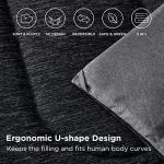 Queen Comforter Set - Reversible Charcoal Black Bedding