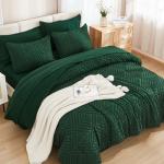 Dark Emerald Green 7-Piece King Comforter Set