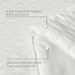 CozyLux White King Size Seersucker Bedding Set
