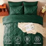 Emerald Green Queen Comforter Set with 7 Pieces