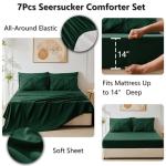 Emerald Green Queen Comforter Set with 7 Pieces