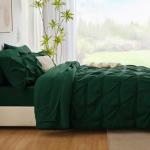 Emerald Green Queen Comforter Set with 7 Pieces