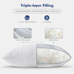 MIULEE 26x26 Euro Pillow Inserts,Set of 2 Down Feather Throw Pillows for Couch Sofa Bed, Decorative Fluffy Throw Pillow Inserts Cotton Fabric,White