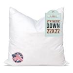 Pillowflex Synthetic Down Pillow Insert - 22x22 Down Alternative, Ultra Soft Large Square Throw Pillow, Couch Sham, Bed Sleeping - 1 Decorative Accent Form