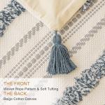 Boho Throw Pillow Covers Set of 2 with Tassels