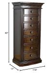 Hives and Honey Landry Walnut Jewelry Armoire