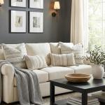 Gray Boho 20x20 Decorative Throw Pillow Covers - Set of 2